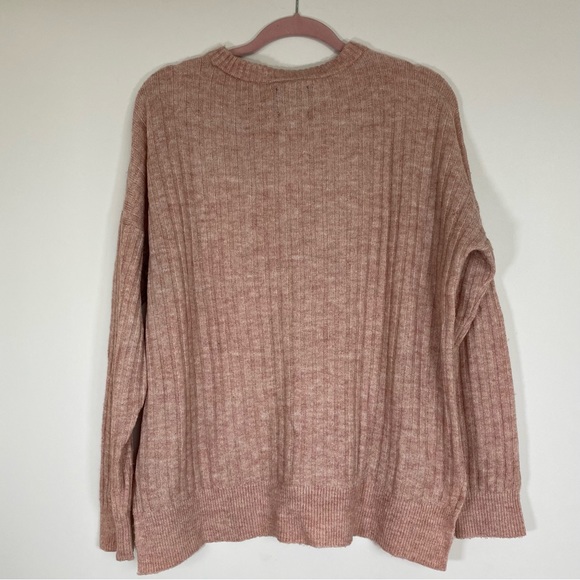 Abercrombie & Fitch Sweater Light Pink Ribbed - Picture 4 of 5